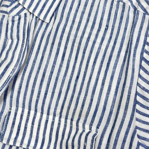 Frame Button Down Linen Short sleeve Shirtdress | Medium - Picture 6 of 6
